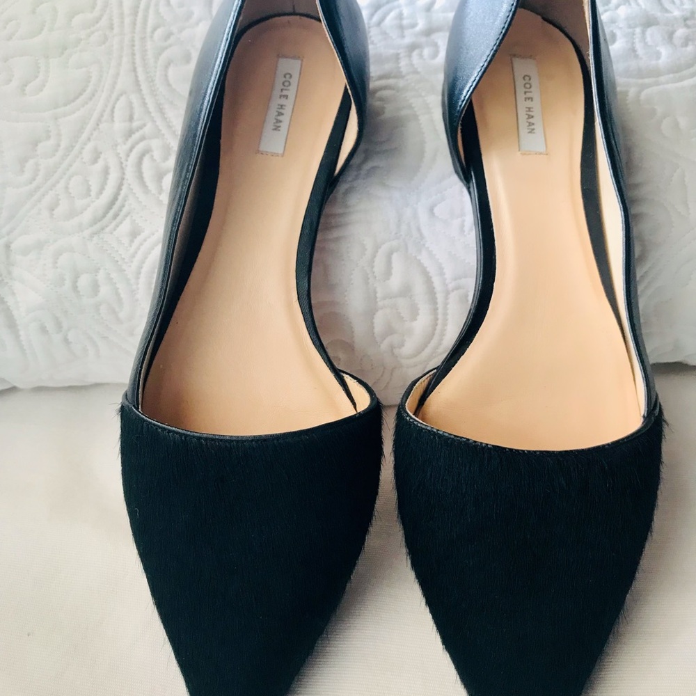 Cole Haan Black Amalia Flats Leather D’Orsay 10B EUC - Picture 15 of 16